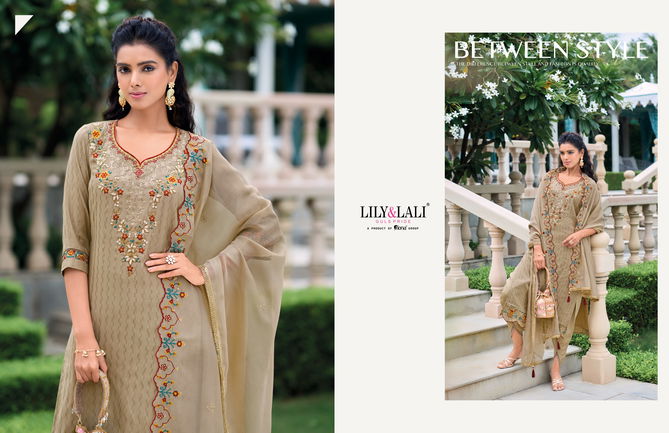 Masoom By Lily And Lali Jacquard Viscose Silk Kurti With Bottom Dupatta Wholesale Online